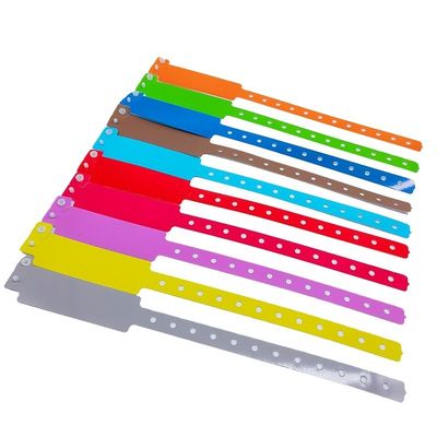 PE Entrada à prova d'água Bilhetes Pulseira para Eventos Clube Parque Logotipo de Impressão Personalizado