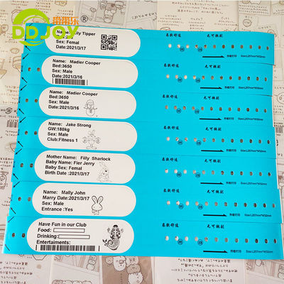 Materiais térmicos Bijuterias Materiais principais OEM ODM Pulseiras impermeáveis de identificação para adultos