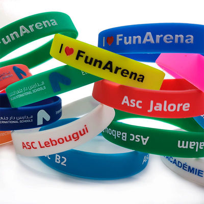 170*12*2mm Largura de Faixa Brilhando em escuro Pulseira de Silício Personalizada para Eventos Festival