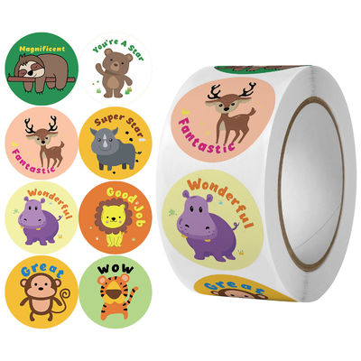 Adesivo personalizado resistente ao óleo Arco-íris bonito Obrigado Adesivo para decoração de presente
