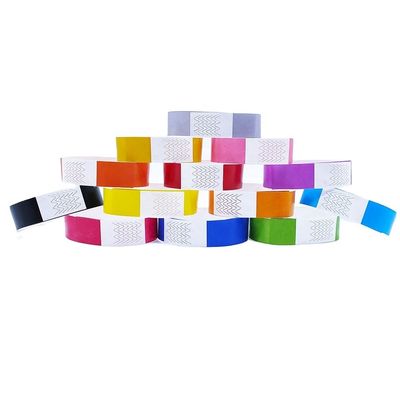 Assegure os seus bilhetes com pulseiras Tyvek de 3/4 de polegada e pulseira de papel incluída.