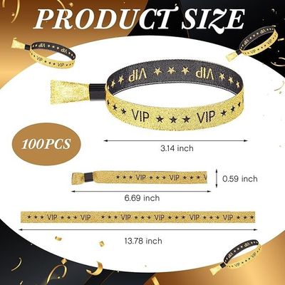 Tamanho e logotipo personalizados RFID Pulseira de poliéster / fita para eventos de festas e festivais