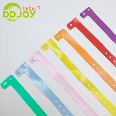 Pulseira refletora de plástico Vinyl Id Pulseira Impressão com logotipo personalizado Roxo