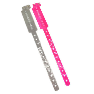 Pulseiras de PVC de 250*25mm para fácil identificação em eventos e festivais