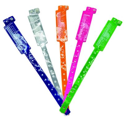 Pulseiras de PVC de 250*25mm para fácil identificação em eventos e festivais