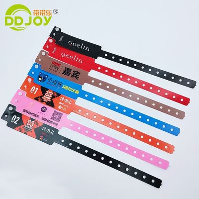 250*16mm L Forma de plástico Eventos Pulseira Impressão Personalizada Logotipo Pulseira Snap Button Pulseira