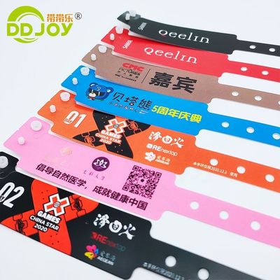 250*16mm L Forma de plástico Eventos Pulseira Impressão Personalizada Logotipo Pulseira Snap Button Pulseira