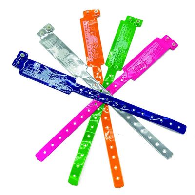 Pulseiras de PVC de 250*25mm para fácil identificação em eventos e festivais