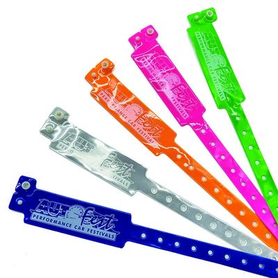 Pulseiras de PVC de 250*25mm para fácil identificação em eventos e festivais