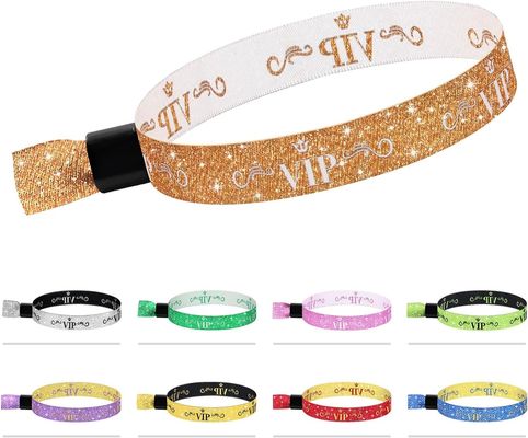 Logotipo personalizado RFID azul Pulseira de poliéster / fita para eventos de festas e festivais