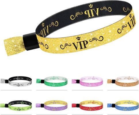 Logotipo personalizado RFID azul Pulseira de poliéster / fita para eventos de festas e festivais