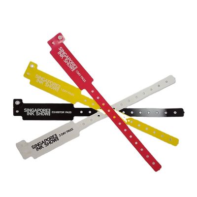 Pulseiras Tipo de jóias Logotipo personalizado impermeável PE Pulseira Snap Lock para piscina