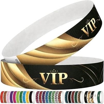 TNT DHL UPS FEDEX Envio Custom Event Pulseiras Tyvek com design gráfico de 2 cores