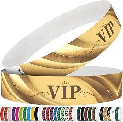 250 Pack 3/4" Leopard Tyvek Pulseiras para atividades de Team Building Técnica impressa