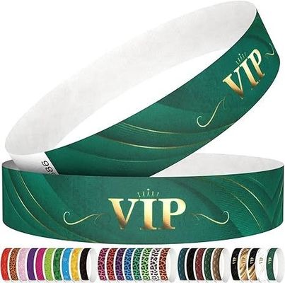 250 Pack 3/4" Leopard Tyvek Pulseiras para atividades de Team Building Técnica impressa