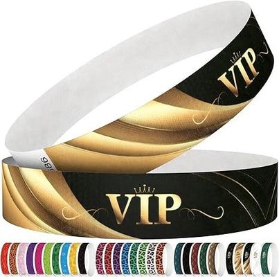 250 Pack 3/4" Leopard Tyvek Pulseiras para atividades de Team Building Técnica impressa