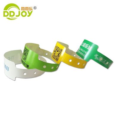 Logotipo personalizado de tamanho adulto Pulseira de plástico / papel / composto para eventos de festivais elegantes