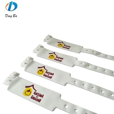 Pulseira de identificação de PVC/vinil impermeável e impressa sob medida para identificação de eventos