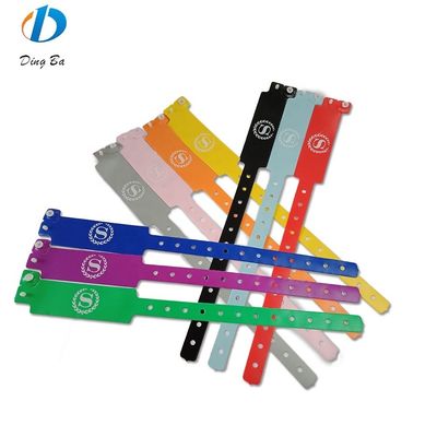 Pulseira de identificação de PVC/vinil impermeável e impressa sob medida para identificação de eventos