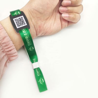350*15mm Pulseira RFID de tecido de festival personalizado profissional personalizável para qualquer evento