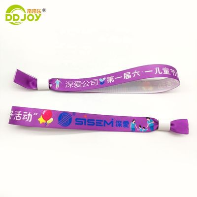 350*15mm Pulseira RFID de tecido de festival personalizado profissional personalizável para qualquer evento