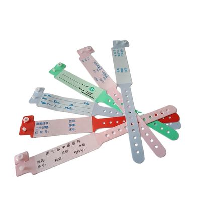 Pulseira suave para bebê recém-nascido com chip RFID NFC e logotipo personalizado em material PVC azul