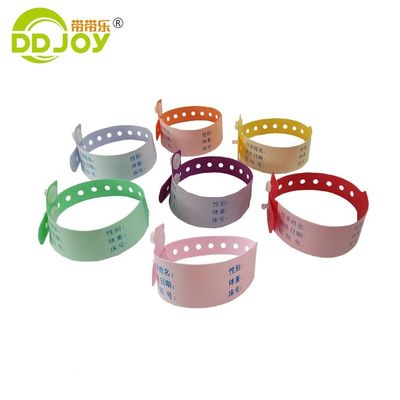 Pulseira suave para bebê recém-nascido com chip RFID NFC e logotipo personalizado em material PVC azul