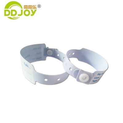 Pulseira suave para bebê recém-nascido com chip RFID NFC e logotipo personalizado em material PVC azul