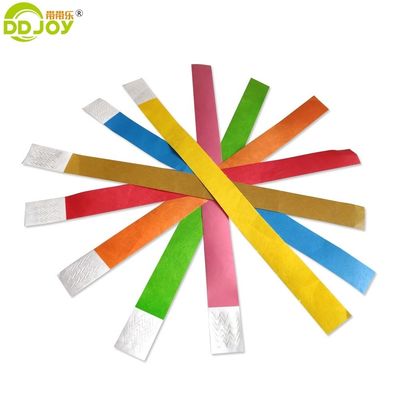 250*25mm e 250*19mm Tyvek Papel Pulseira com Requisitos de Impressão Personalizados