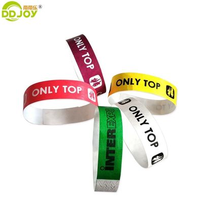250*25mm e 250*19mm Tyvek Papel Pulseira com Requisitos de Impressão Personalizados