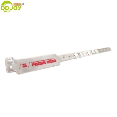 Pulseira refletiva de entrada da festa masculina com logotipo do cliente e logotipo personalizado