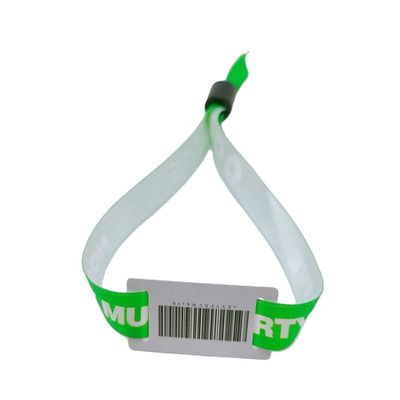 13.56 MHZ RFID pulseira de poliéster personalizada para eventos de festas e concertos