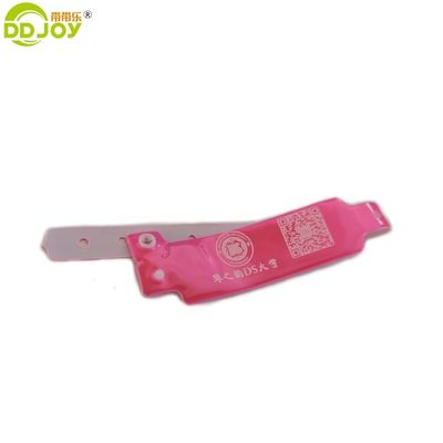 Eventos Festa BANGLES Neon Color Custom Lock ID Pulseiras de plástico de vinil em formato largo