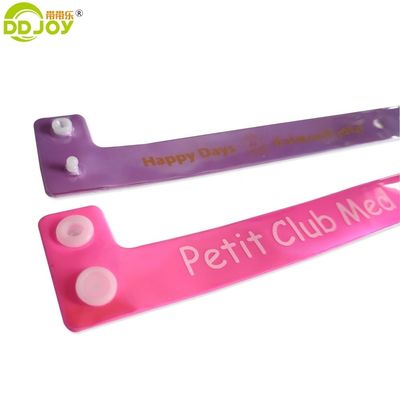 Bracelete de festa em forma de L com logotipo refletor verde neon com PVC e PVC refletor