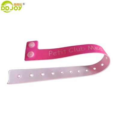 Bracelete de festa em forma de L com logotipo refletor verde neon com PVC e PVC refletor