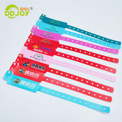 PE Entrada à prova d'água Bilhetes Pulseira para Eventos Clube Parque Logotipo de Impressão Personalizado