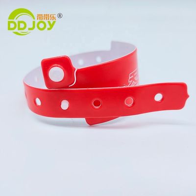 DDjoy Eventos do Festival Impressão Custom Vinyl PVC Pulseira de Plástico para Entrada VIP