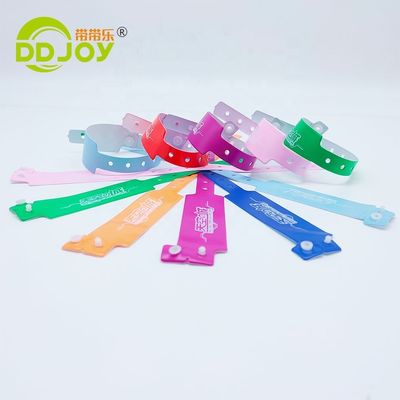 DDjoy Eventos do Festival Impressão Custom Vinyl PVC Pulseira de Plástico para Entrada VIP