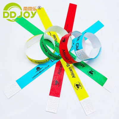 Bracelete Tyvek amarelo impresso sob medida para ocasião da Páscoa Pulseira descartável à prova d'água
