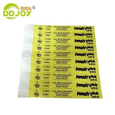 250*25mm/250*19mm Full Color Event Party VIP Custom Wristband Entry Tyvek para Segurança