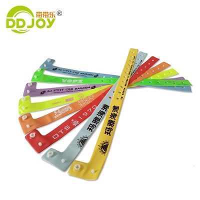 Pulseira azul refletora Plastico Vinyl Id Pulseira Impressão Com Logotipo Personalizado Envio UPS DHL EMS Fedex TNT
