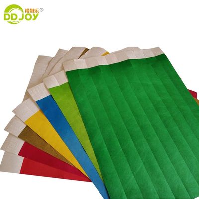 Pulseiras Tyvek simples em laranja 100 pcs para Eventos Supplies Logotipo OEM personalizado