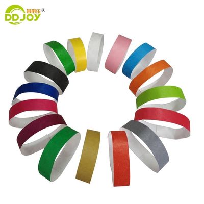 Pulseiras Tyvek simples em laranja 100 pcs para Eventos Supplies Logotipo OEM personalizado