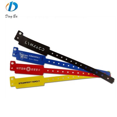 Pulseiras de plástico personalizadas de entrada para clubes VIP pulseiras de identificação de carro fechadura de plástico