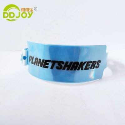 Braceletes de vinil personalizados para parque de diversões acessíveis e duráveis