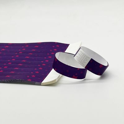 Pulseira de evento de entretenimento personalizada com bilhete de admissão de design DuPont impresso
