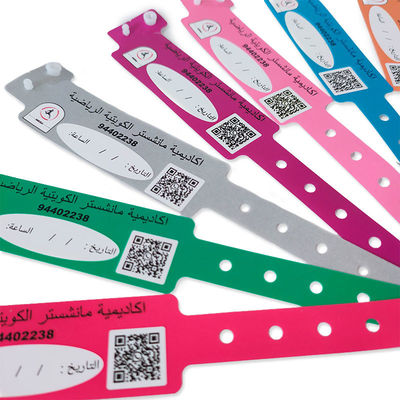 ISO9001 Certificado Custom CMYK Impressão Digital pulseira de plástico à prova d'água para hotel