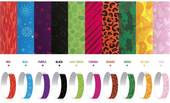 Logotipo personalizado Pulseira impressa Papel à prova d'água Pulseiras Tyvek para Eventos