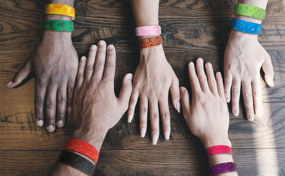 Logotipo personalizado Pulseira impressa Papel à prova d'água Pulseiras Tyvek para Eventos