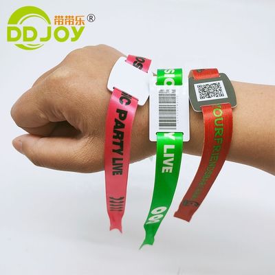 Pulseira descartável confortável personalizada para controlo de acesso a eventos personalizados